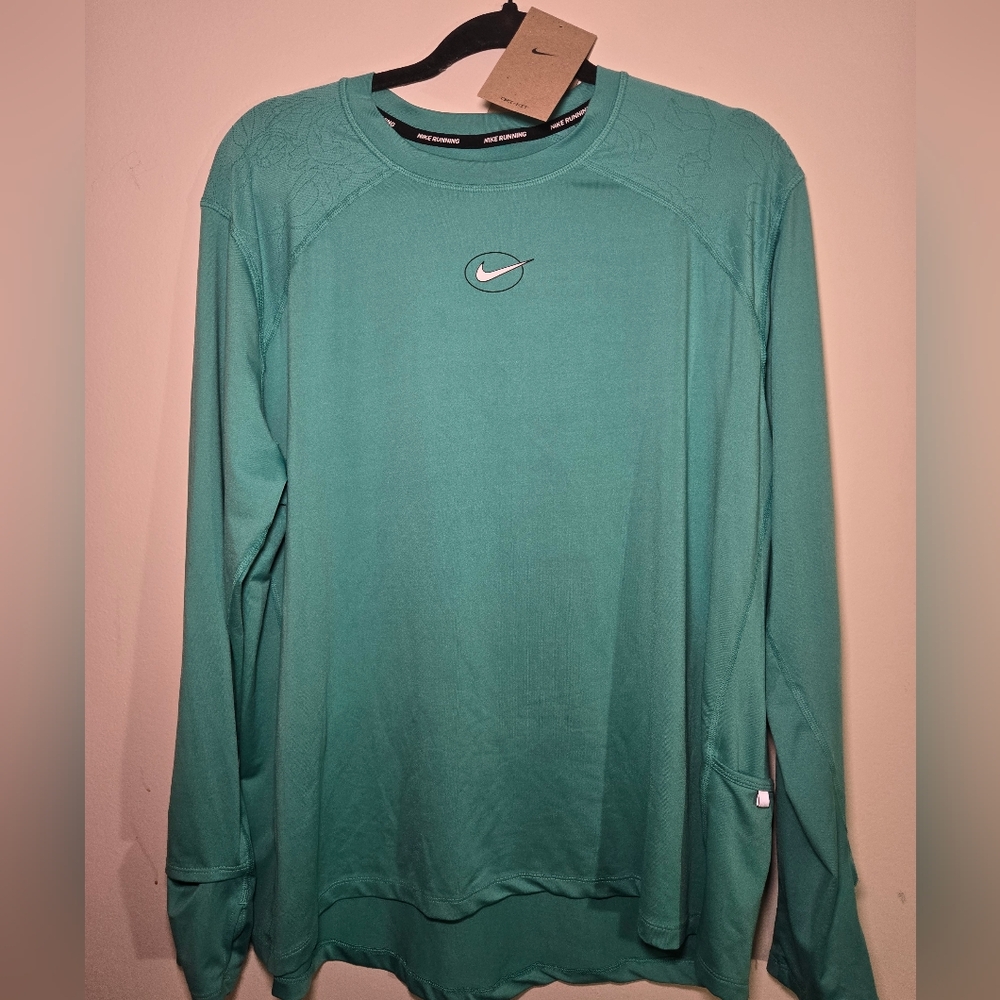 Nike Green Long Sleeve Running Top